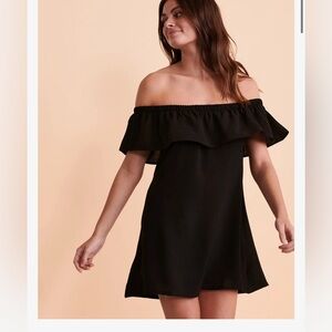 Black off shoulder dress